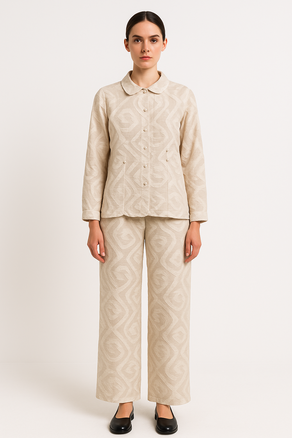 Beige Geometric Chic