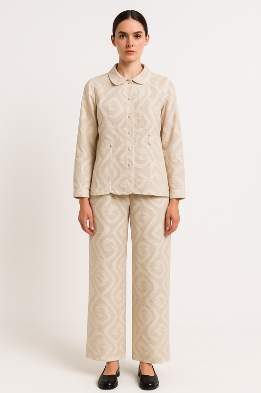 Beige Geometric Chic