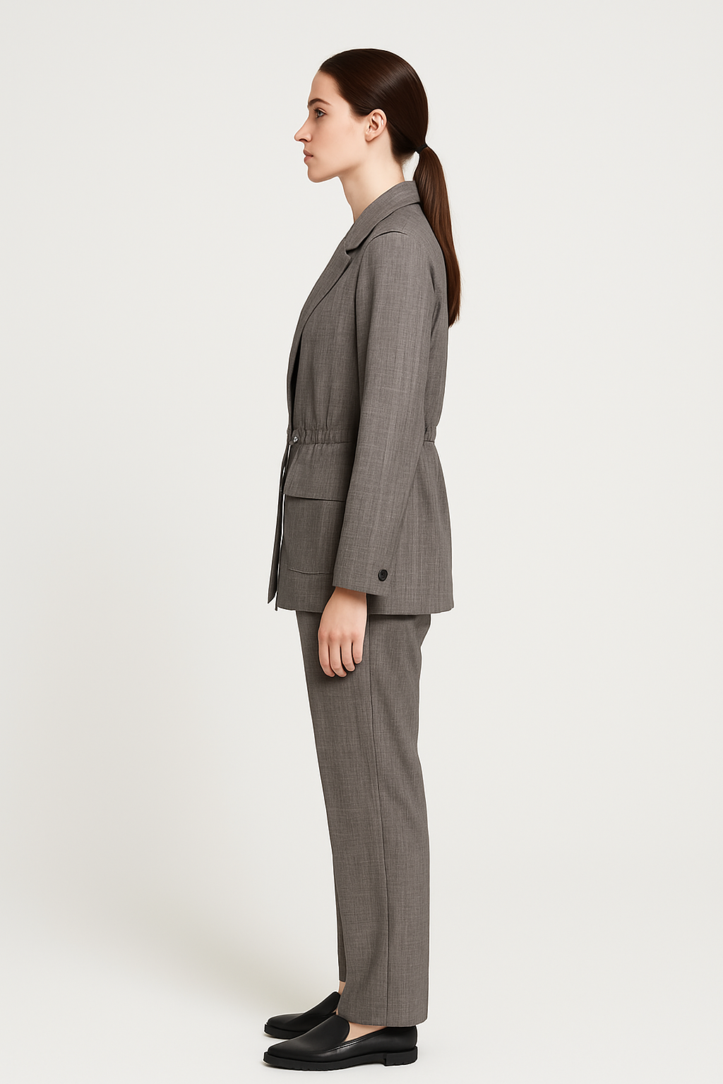 Classic Grey Pantsuit Elegance