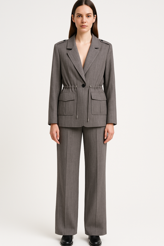Classic Grey Pantsuit Elegance